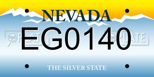 EG0140 Nevada License Plate