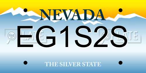 EG1S2S Nevada License Plate