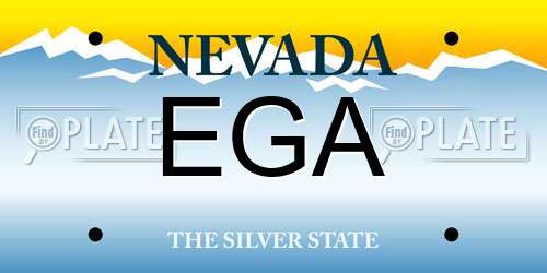 EGA Nevada License Plate