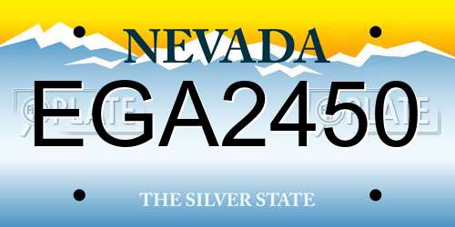 EGA2450 Nevada License Plate