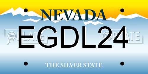 EGDL24 Nevada License Plate