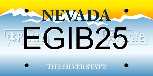 EGIB25 Nevada License Plate