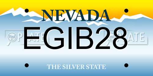 EGIB28 Nevada License Plate