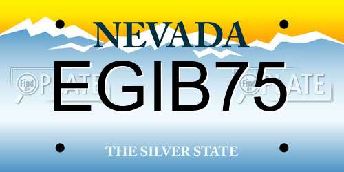 EGIB75 Nevada License Plate