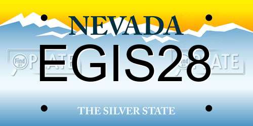 EGIS28 Nevada License Plate