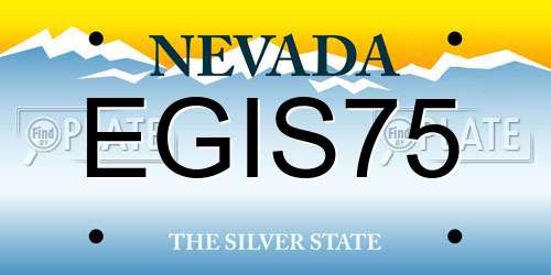 EGIS75 Nevada License Plate