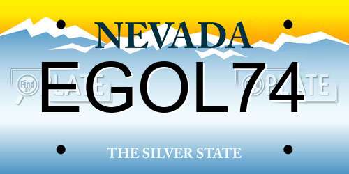 EGOL74 Nevada License Plate