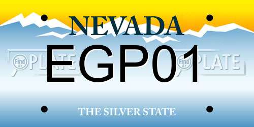 EGP01 Nevada License Plate