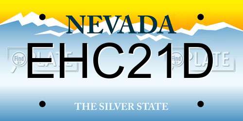 EHC21D Nevada License Plate