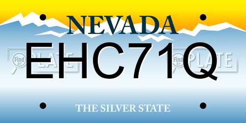 EHC71Q Nevada License Plate