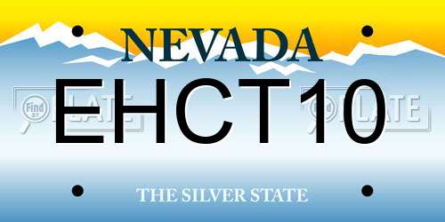 EHCT10 Nevada License Plate