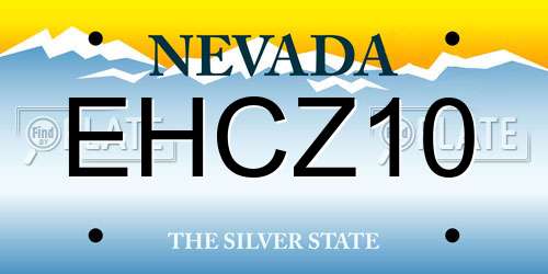 EHCZ10 Nevada License Plate