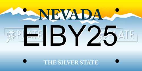 EIBY25 Nevada License Plate