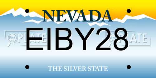 EIBY28 Nevada License Plate