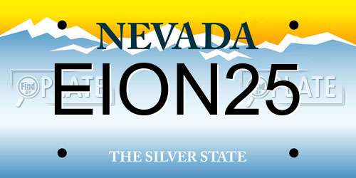 EION25 Nevada License Plate