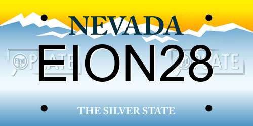 EION28 Nevada License Plate