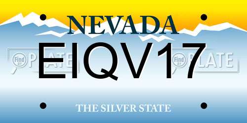 EIQV17 Nevada License Plate