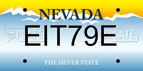 EIT79E Nevada License Plate