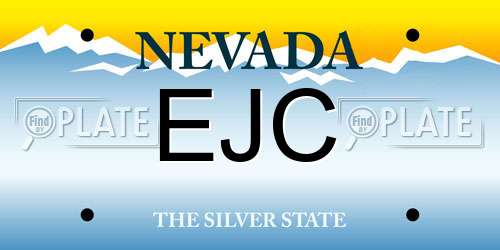 EJC Nevada License Plate