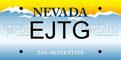 EJTG Nevada License Plate