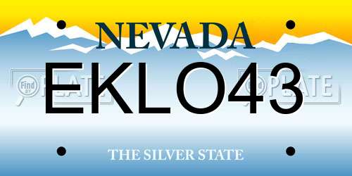 EKLO43 Nevada License Plate
