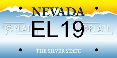 EL19 Nevada License Plate