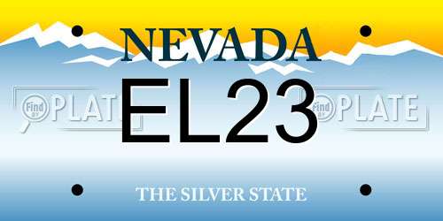 EL23 Nevada License Plate