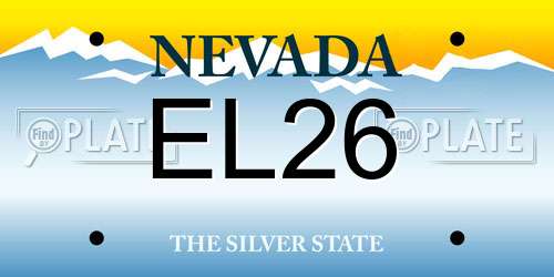 EL26 Nevada License Plate