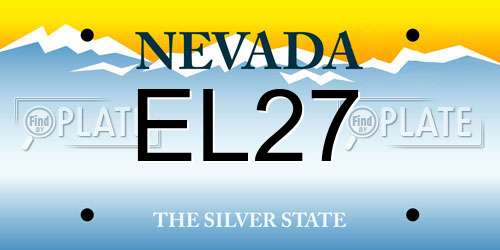 EL27 Nevada License Plate