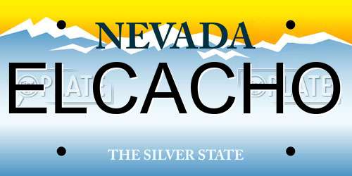 ELCACHO Nevada License Plate