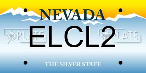 ELCL2 Nevada License Plate