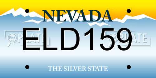 ELD159 Nevada License Plate