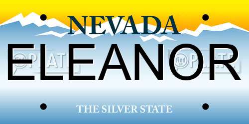 ELEANOR Nevada License Plate