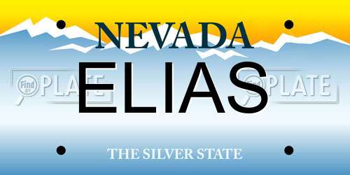 ELIAS Nevada License Plate