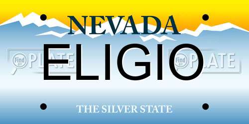 ELIGIO Nevada License Plate