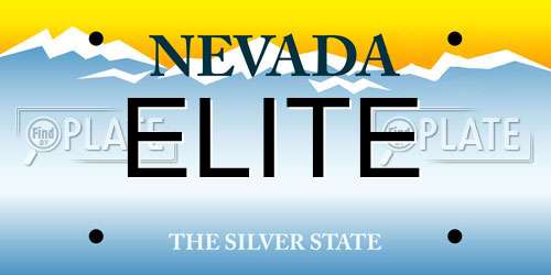ELITE Nevada License Plate