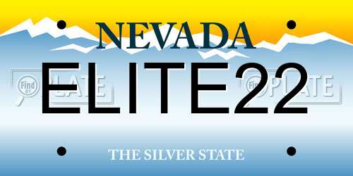 ELITE22 Nevada License Plate