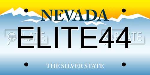 ELITE44 Nevada License Plate