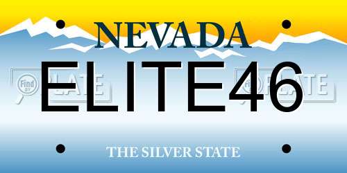 ELITE46 Nevada License Plate