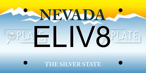 ELIV8 Nevada License Plate