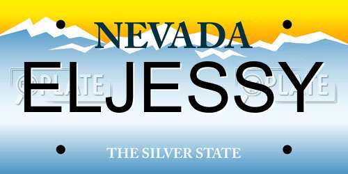 ELJESSY Nevada License Plate