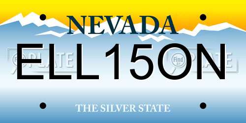 ELL15ON Nevada License Plate