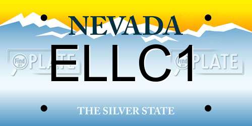 ELLC1 Nevada License Plate