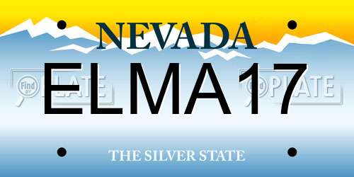 ELMA17 Nevada License Plate