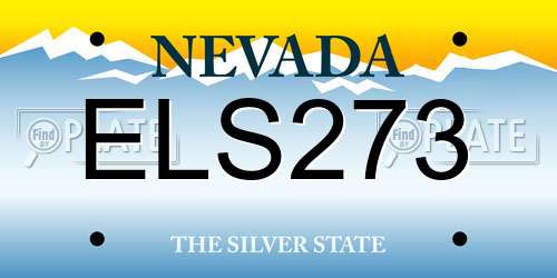 ELS273 Nevada License Plate