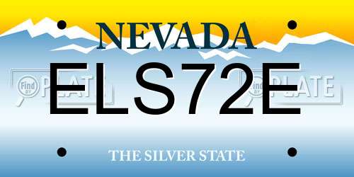 ELS72E Nevada License Plate