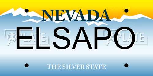 ELSAPO Nevada License Plate