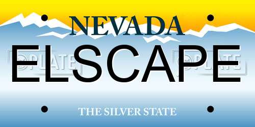 ELSCAPE Nevada License Plate