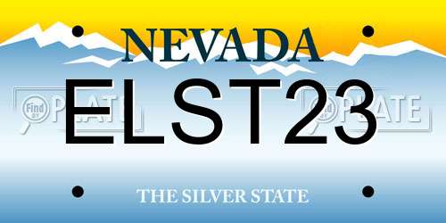 ELST23 Nevada License Plate