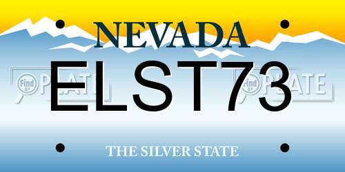 ELST73 Nevada License Plate